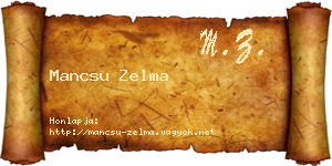 Mancsu Zelma névjegykártya
